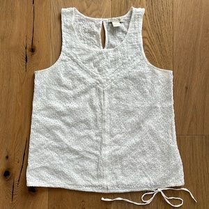 LUCKY BRAND White Eyelet Lace Drawstring Top - Size S
